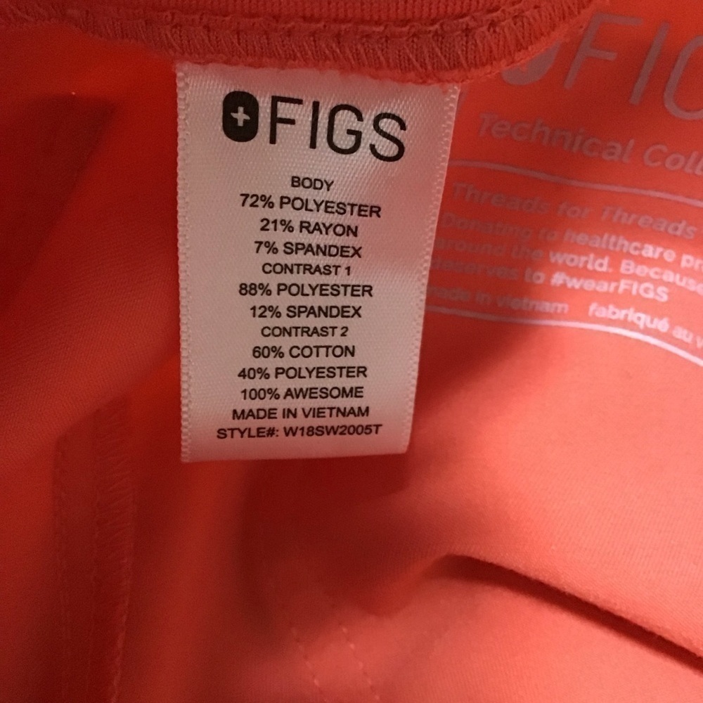 Figs Zamora Jogger Scrub Pants in Hot Coral Size XXS/T. - Picture 10 of 11